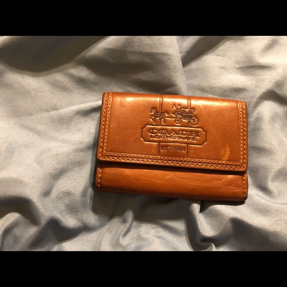 Rare Coach Bleecker Whiskey/British Tan Wallet